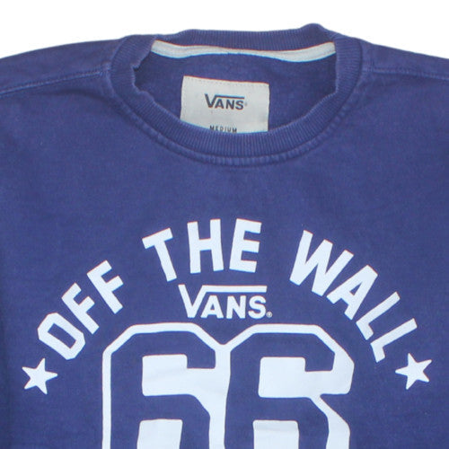 Vans Women's Blue Crew Neck Pullover Sweatshirt Medium