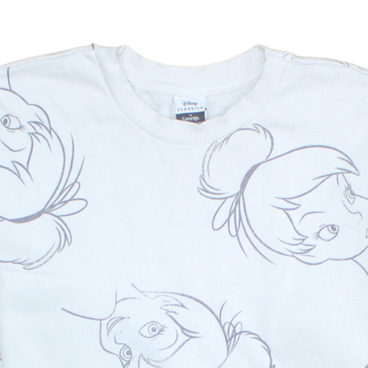 Disney Classics at George Women’s Cream Tinker Bell Pullover Sweatshirt Size L 16-18
