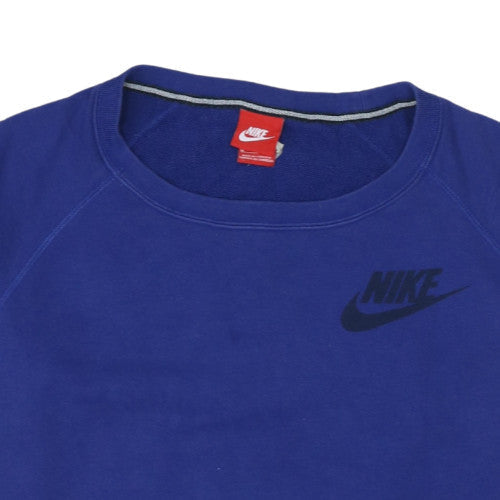 Nike Men's Blue Short Sleeve Crew Neck Pullover Sweatshirt M