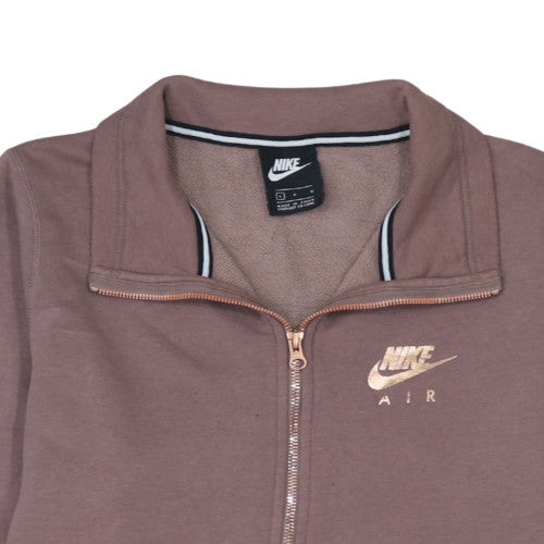 Nike Air Women's Brown 1/2 Zip Pullover Sweatshirt L