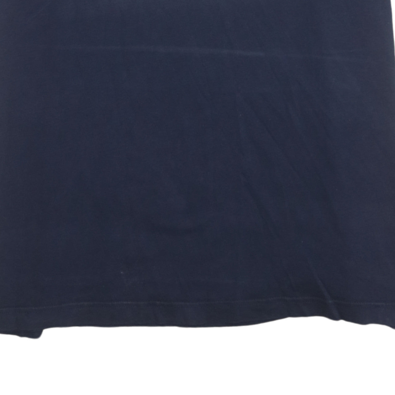 Adidas Men's Navy Blue Trefoil Graphic Crew Neck Cotton T-Shirt Size L