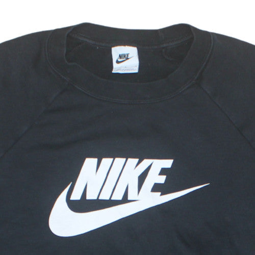 Nike Men's Black L Pullover Crew Neck Logo Sweatshirt