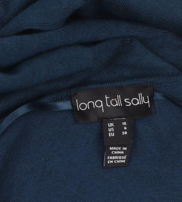 Long Tall Sally Women's Blue Size 10 Shift Dress with Flared Sleeves