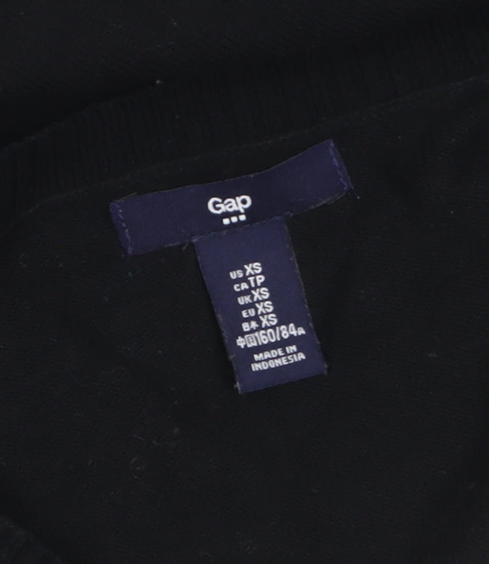 Gap Womens Black XS Cardigan Long Sleeve Cotton Knit