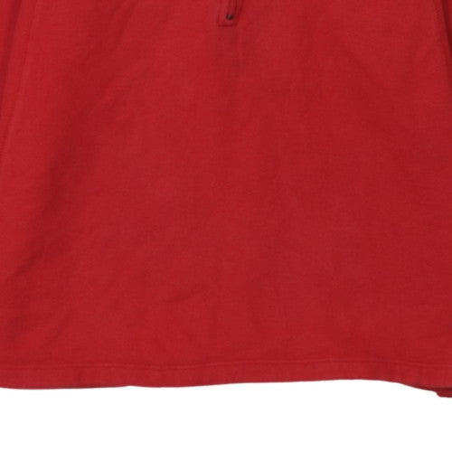 Nike Men's Red 1/4 Zip Fleece Sweatshirt Pullover Size L