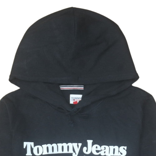 Tommy Jeans Men's Black Pullover Hoodie Size S Graphic Print Logo