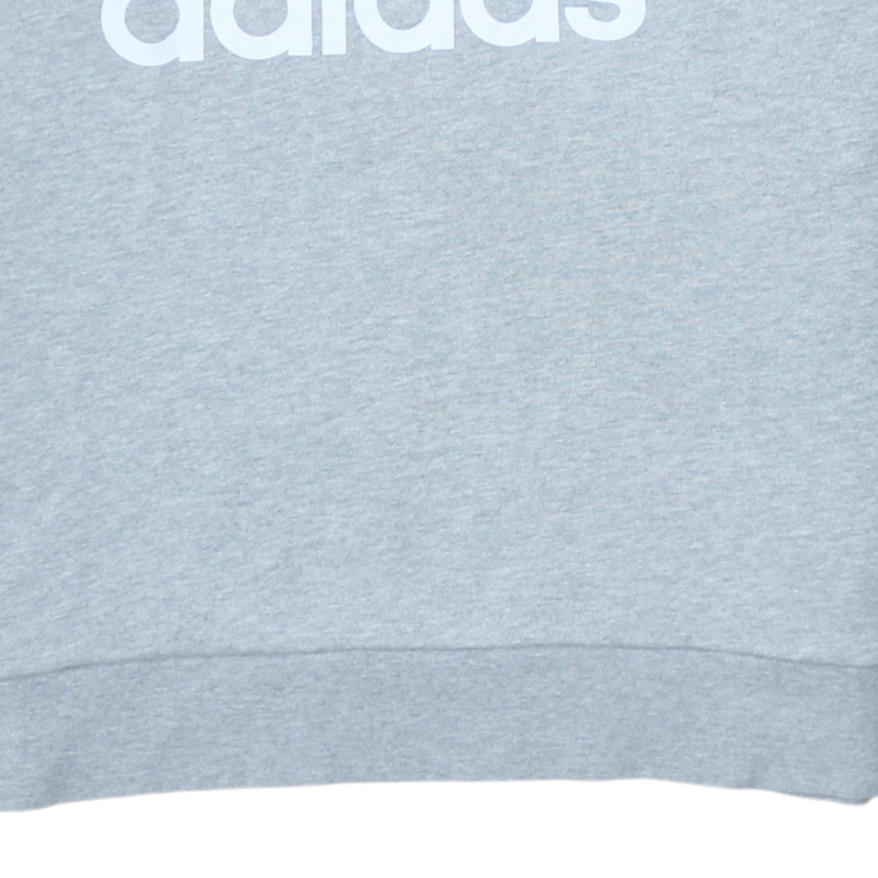 Adidas Mens Grey Large Pullover Crew Neck Logo Sweatshirt