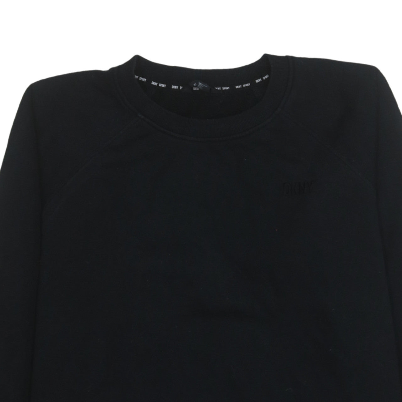DKNY Sport Women's Black Cotton Blend Crew Neck Pullover Sweatshirt Size M