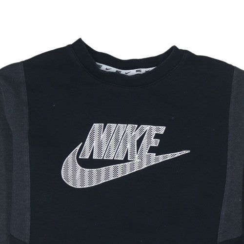 Nike Men's Black Logo Pullover Sweatshirt Size M