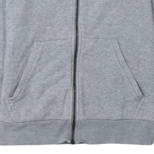 Adidas Men's Grey Full Zip Hoodie Size S Sports Fleece