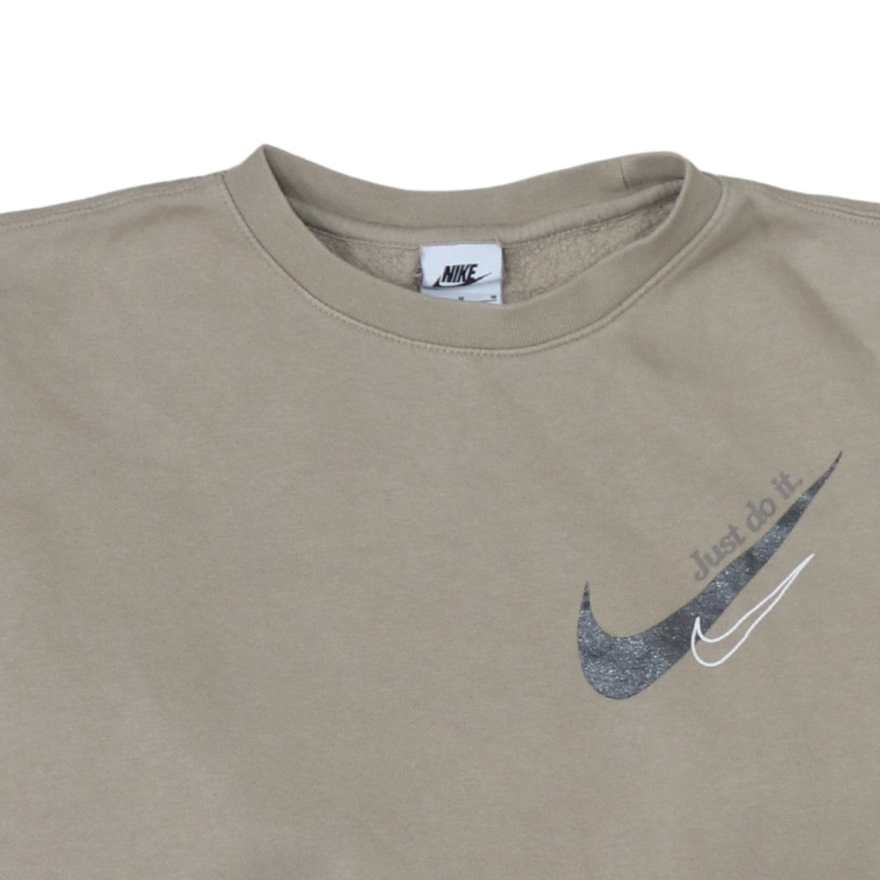 Nike Womens Beige Crew Neck Pullover Sweatshirt M