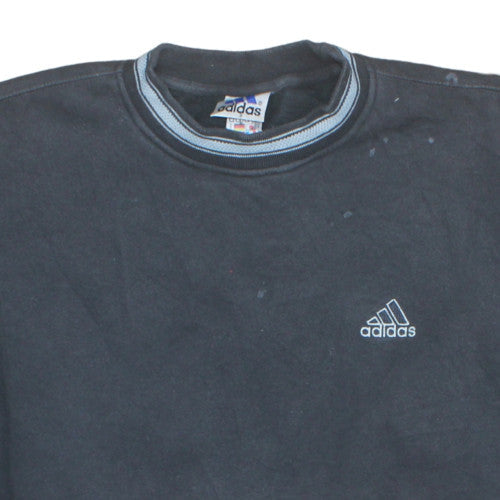 Adidas Men's Black Small Pullover Sweatshirt Vintage Crew Neck