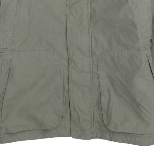 Quiksilver Men's Green Hooded Parka Jacket M Faux Fur Trim