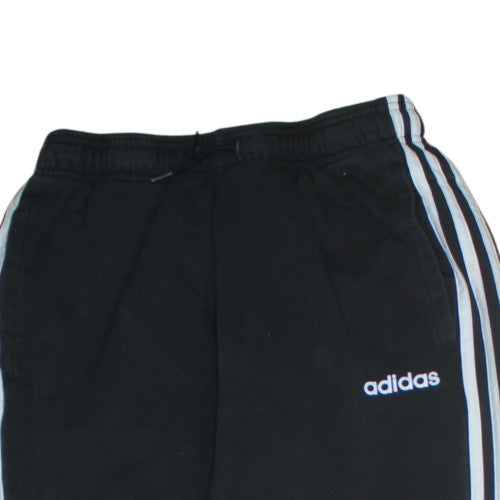 Adidas Women's Black Jogger Trousers M Sports Striped Fleece