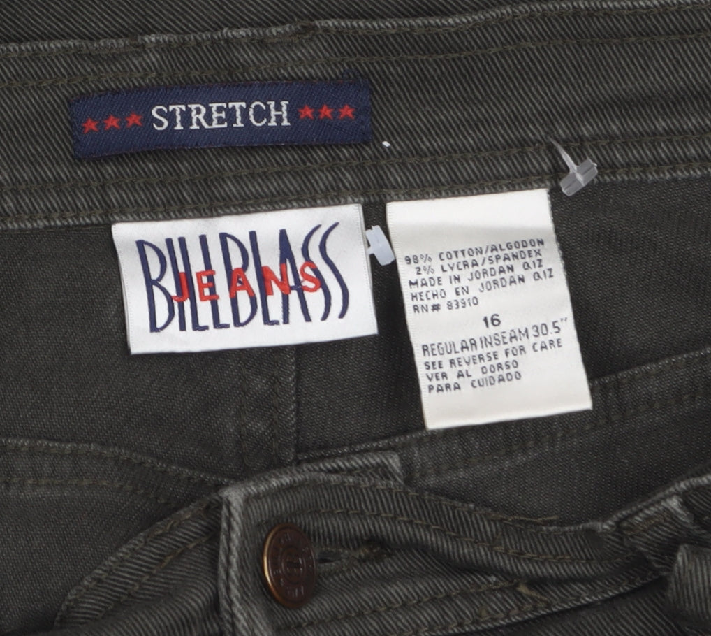 Bill Blass Women’s Black Stretch Straight Jeans Size 16