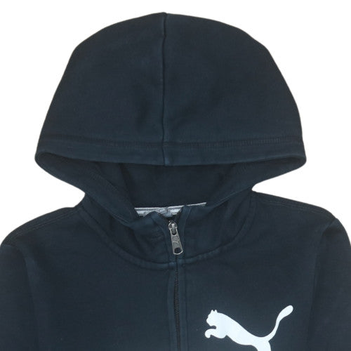 Puma Boys Black Full Zip Hoodie 12 Years Hooded Sweatshirt