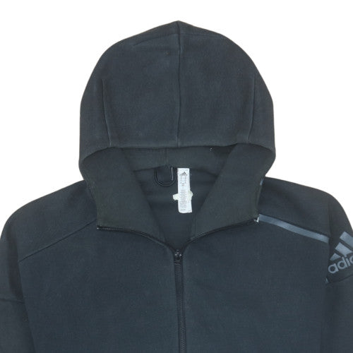 Adidas Men's Black Full Zip Fleece Hoodie Size M