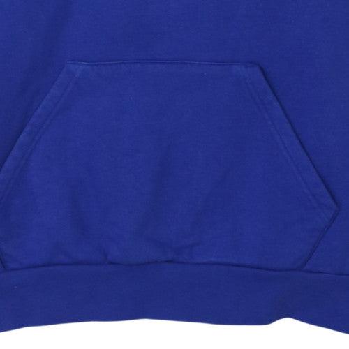 Adidas Boys Blue Pullover Hoodie 15-16 Years Fleece Trefoil Logo Sweatshirt