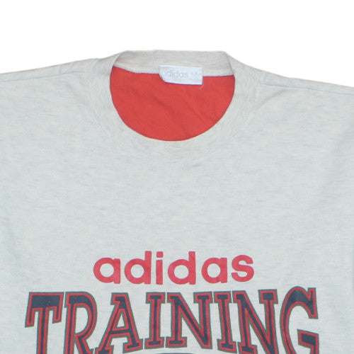 Adidas Men's Grey Training T-Shirt L Crew Neck Short Sleeve Sports Tee