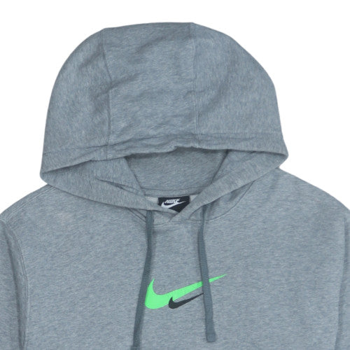 Nike Men's Grey Pullover Hoodie Small Logo Fleece Sportswear