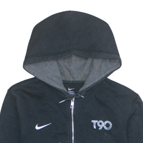 Nike Boys Black Full Zip Hoodie XL 13-15 Years Fleece Sportswear
