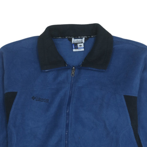 Columbia Men's Blue Fleece Full Zip Jacket Size L Outdoor Warm