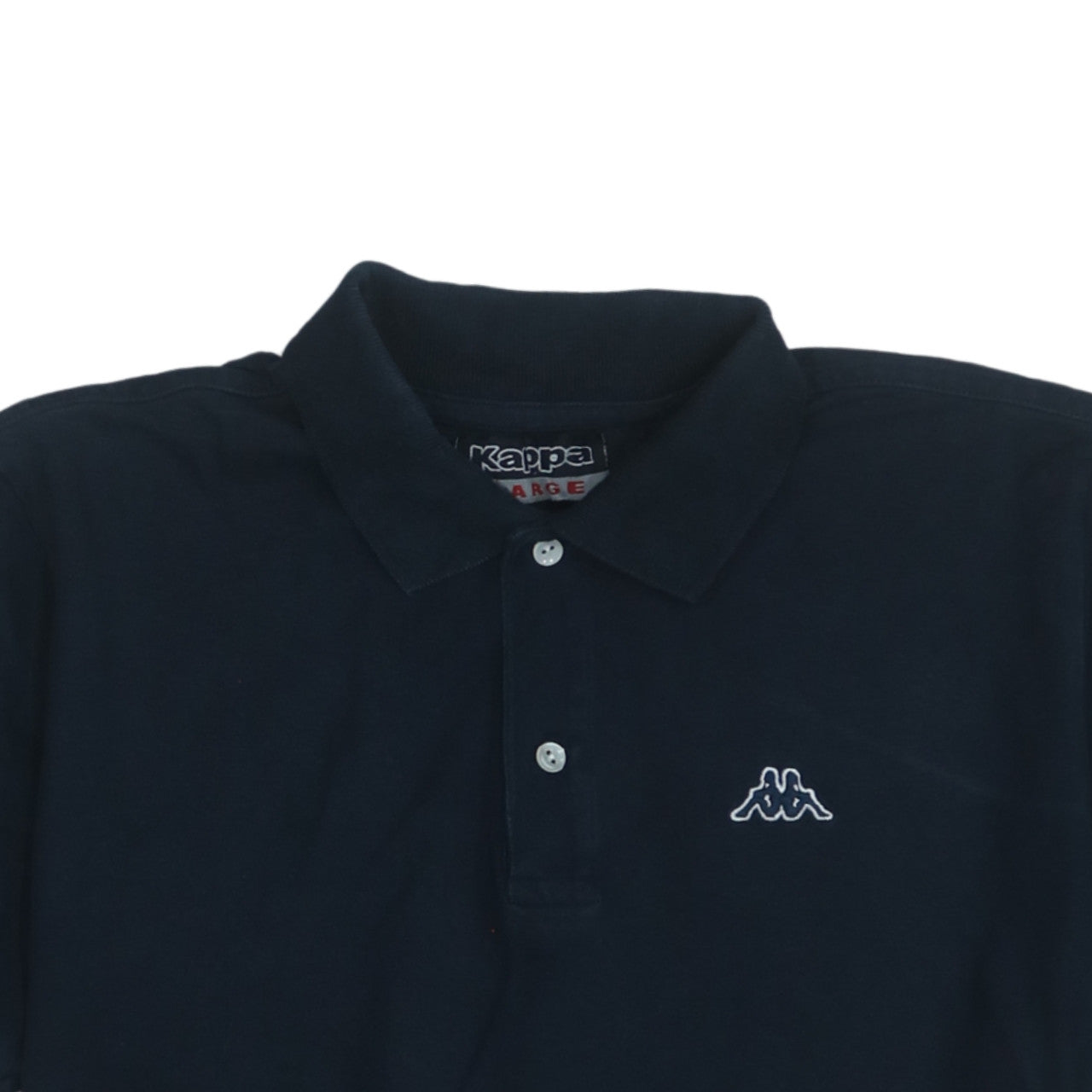 Kappa Men's Black Cotton Polo Shirt Size L Short Sleeve Casual