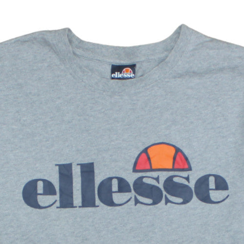 Ellesse Men's Grey Logo Crew Neck Short Sleeve T-Shirt Size L