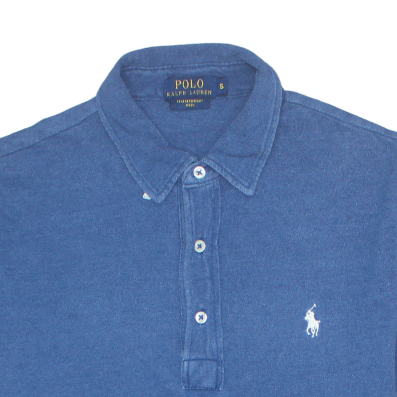 Ralph Lauren Men's Blue Featherweight Mesh Polo Shirt Size S