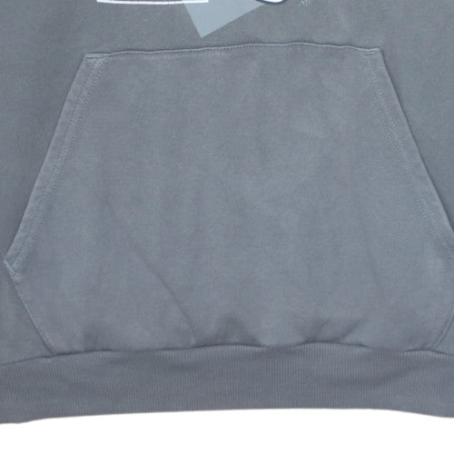 Puma Mens Grey Pullover Hoodie Medium Graphic Sports Fleece