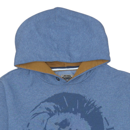 Diesel Men Blue XL Pullover Hoodie Graphic Print Regular Fit