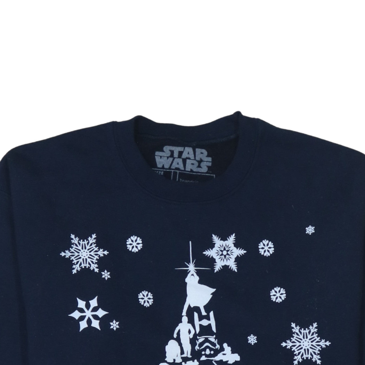 Star Wars Women's Navy Blue Medium Pullover Sweatshirt Christmas Print