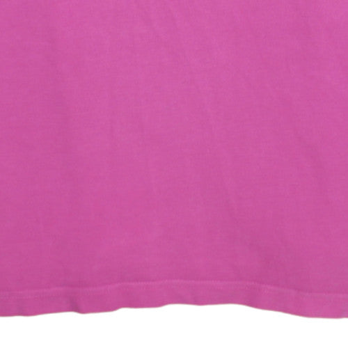 Ellesse Womens Pink Polo Shirt Short Sleeve Cotton UK M
