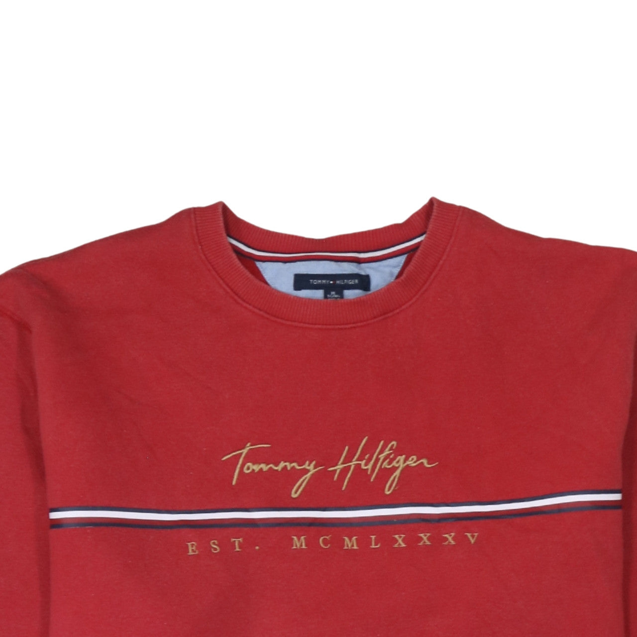 Tommy Hilfiger Men's Red XL Pullover Sweatshirt Crew Neck