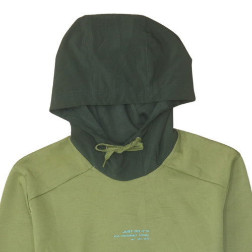 Nike Men's Green Dri-FIT Pullover Hoodie L Regular Fit
