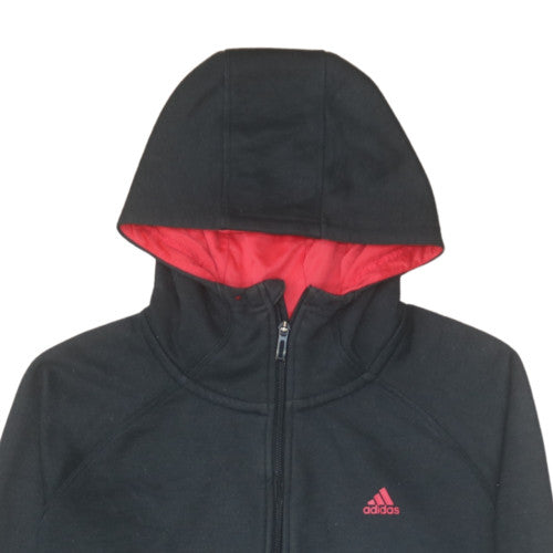 Adidas Men's Black Full Zip Hoodie Size S Fleece Sportswear