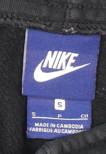 Nike Women Black Small Jogger Activewear Trousers Fleece Cotton Blend