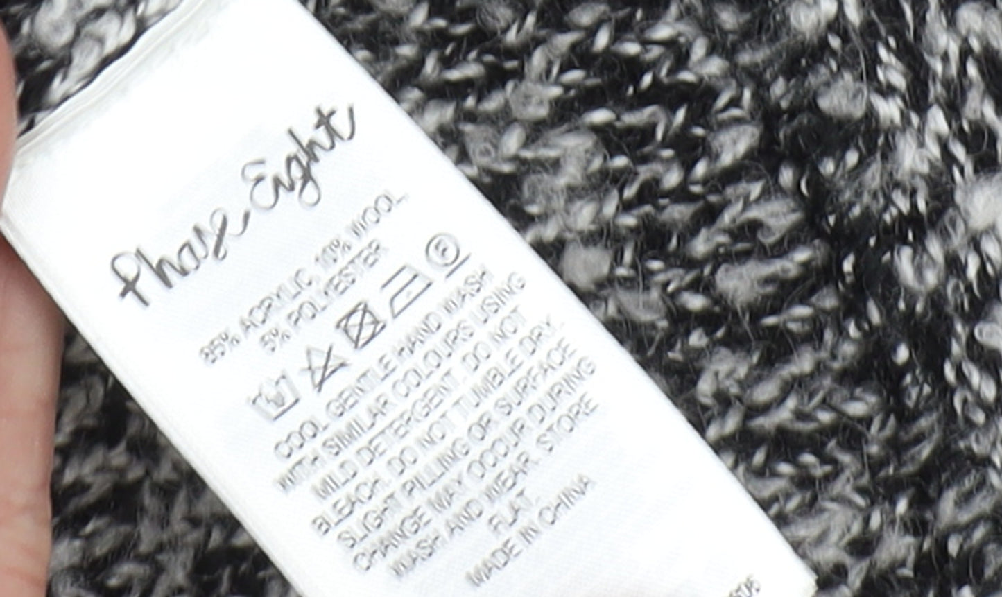 Phase Eight Women's Grey Chunky Knit Open Cardigan Medium