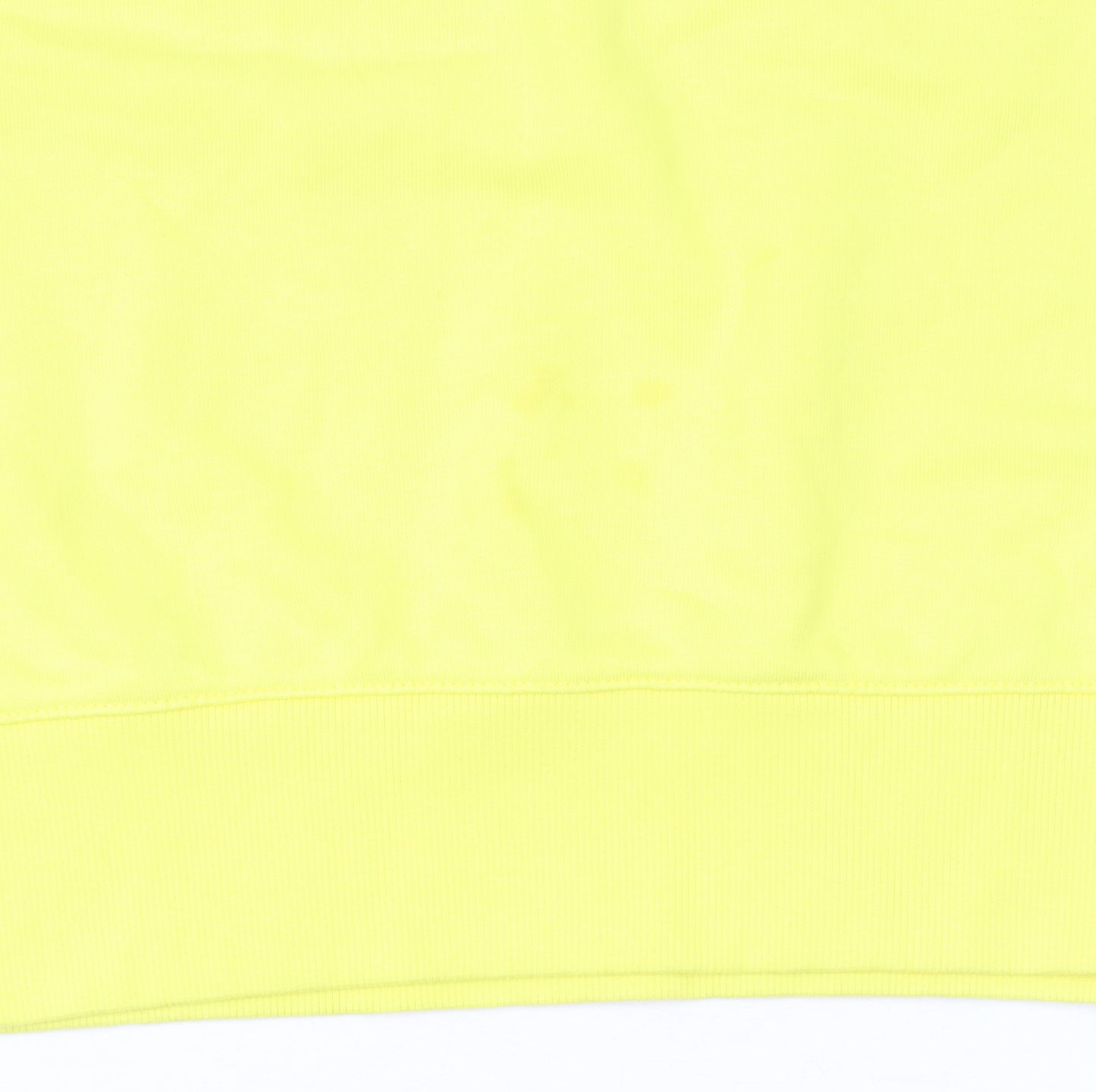 Champion Women Yellow Crew Neck Pullover Sweatshirt Size L Cotton Blend