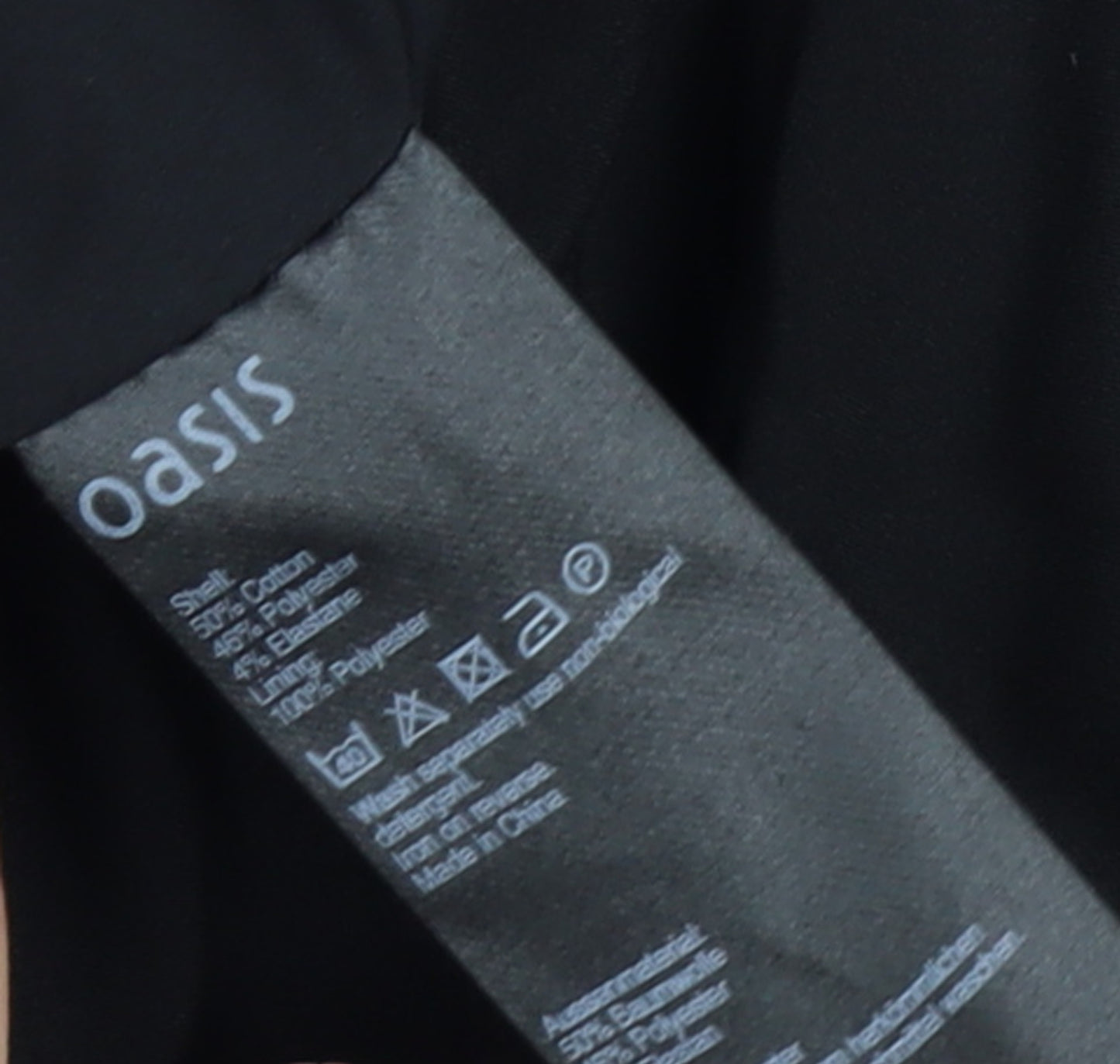 Oasis Women's Black Size 10 Bodycon Knee Length Dress