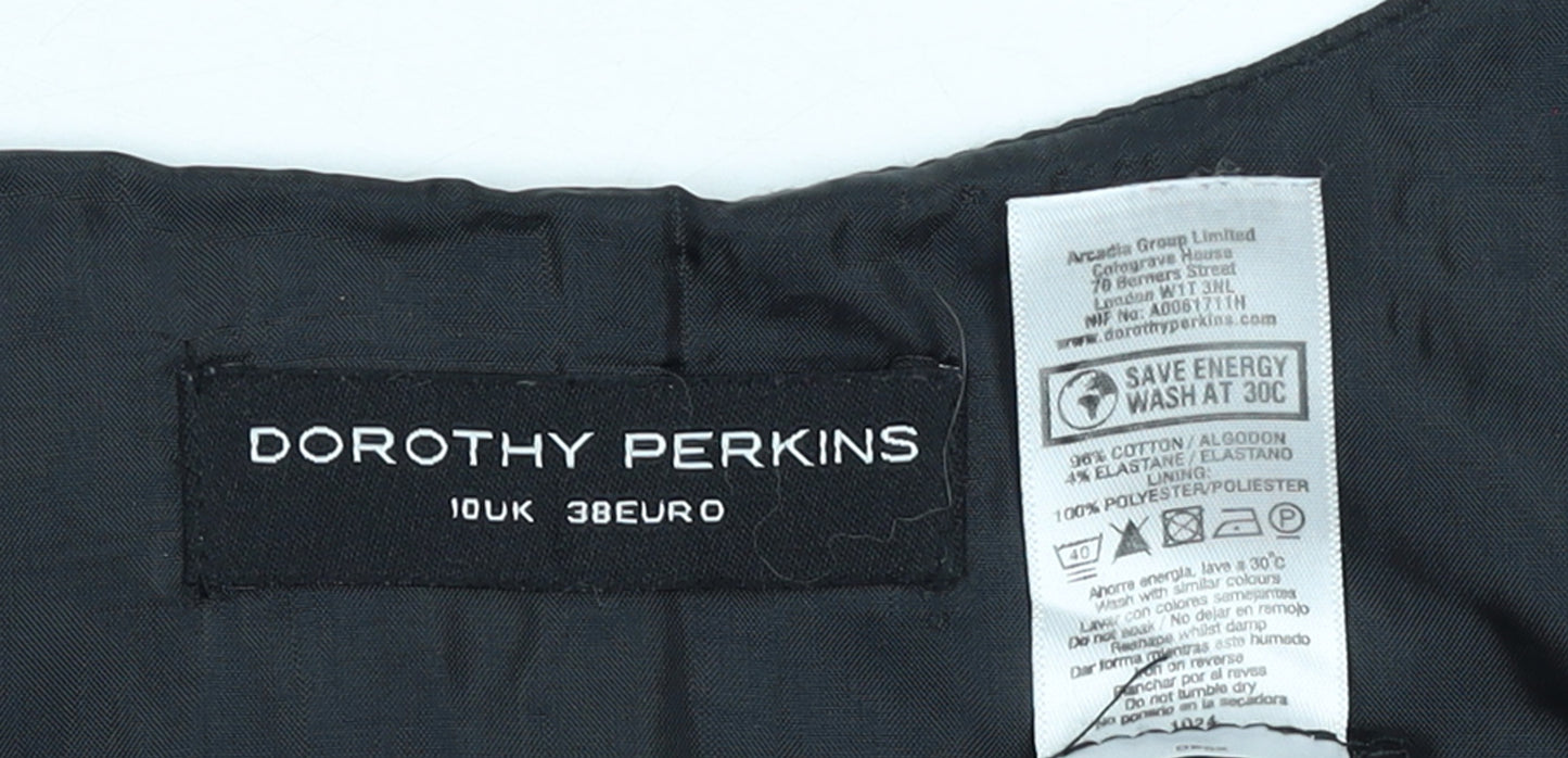 Dorothy Perkins Women's Black Sleeveless Sheath Work Dress Size 10