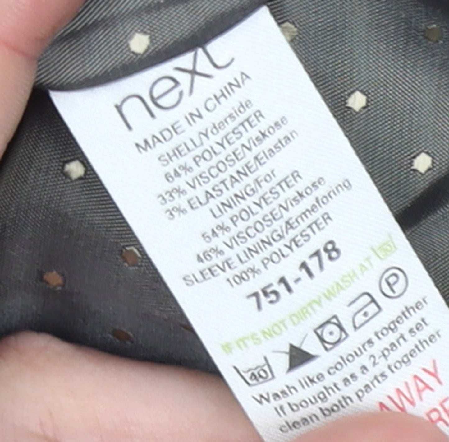 Next Women Brown Check Blazer Size 14 Tailored Single-Breasted Jacket