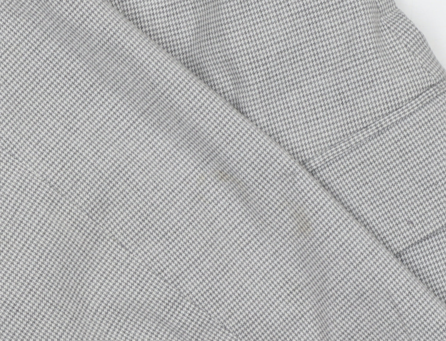 Zara Women Grey Houndstooth Slim Fit Blazer Jacket Size 8