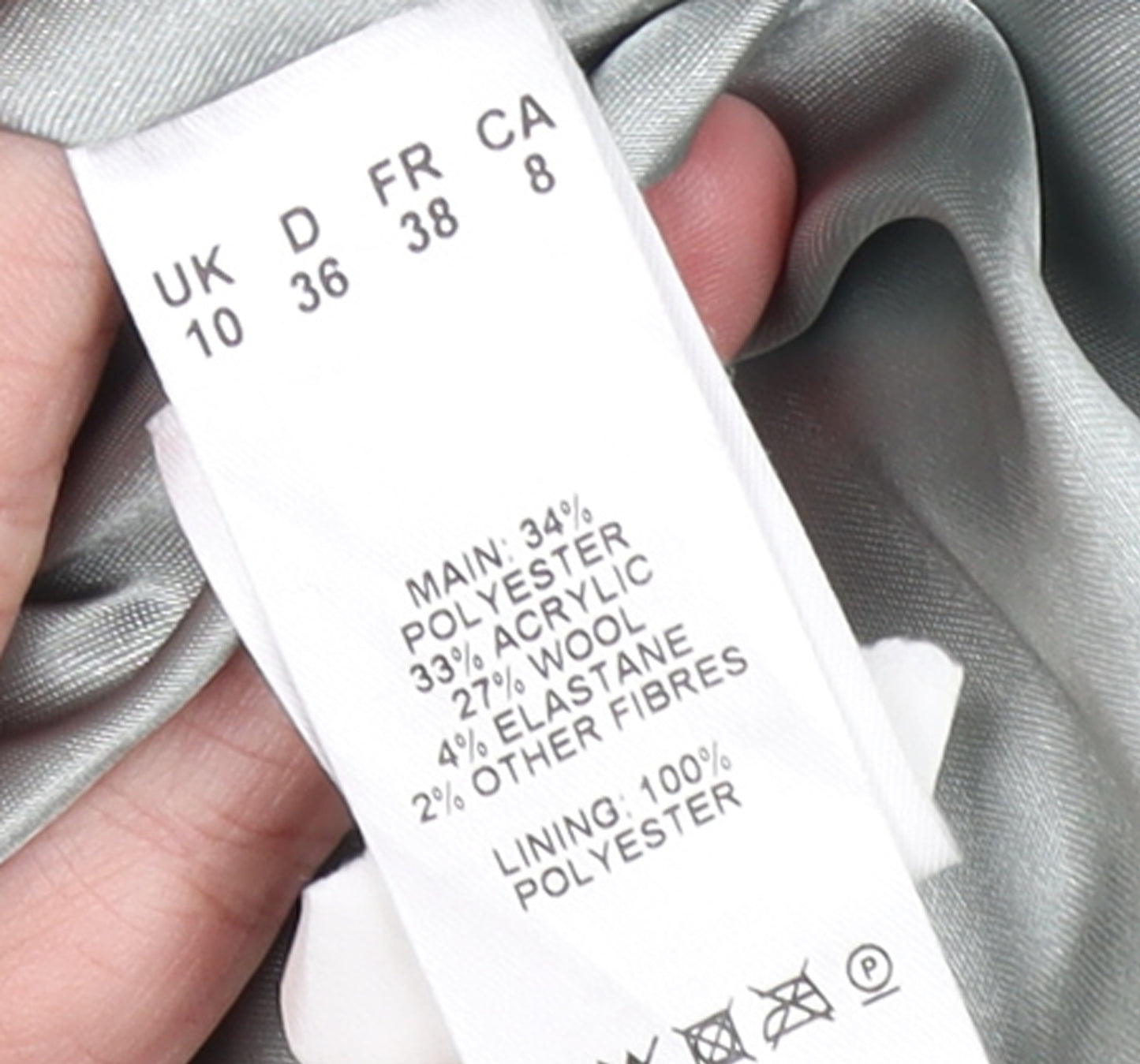 Windsmoor Womens Grey Long Belted Wool Blend Trench Coat Size 10