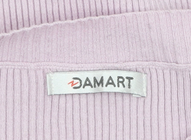 Damart Womens Pink Viscose Blend Crew Neck Long Sleeve Jumper Size 18/20
