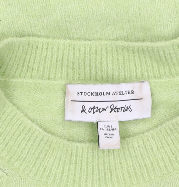 & Other Stories Women Green Alpaca Wool Pullover Jumper Size S