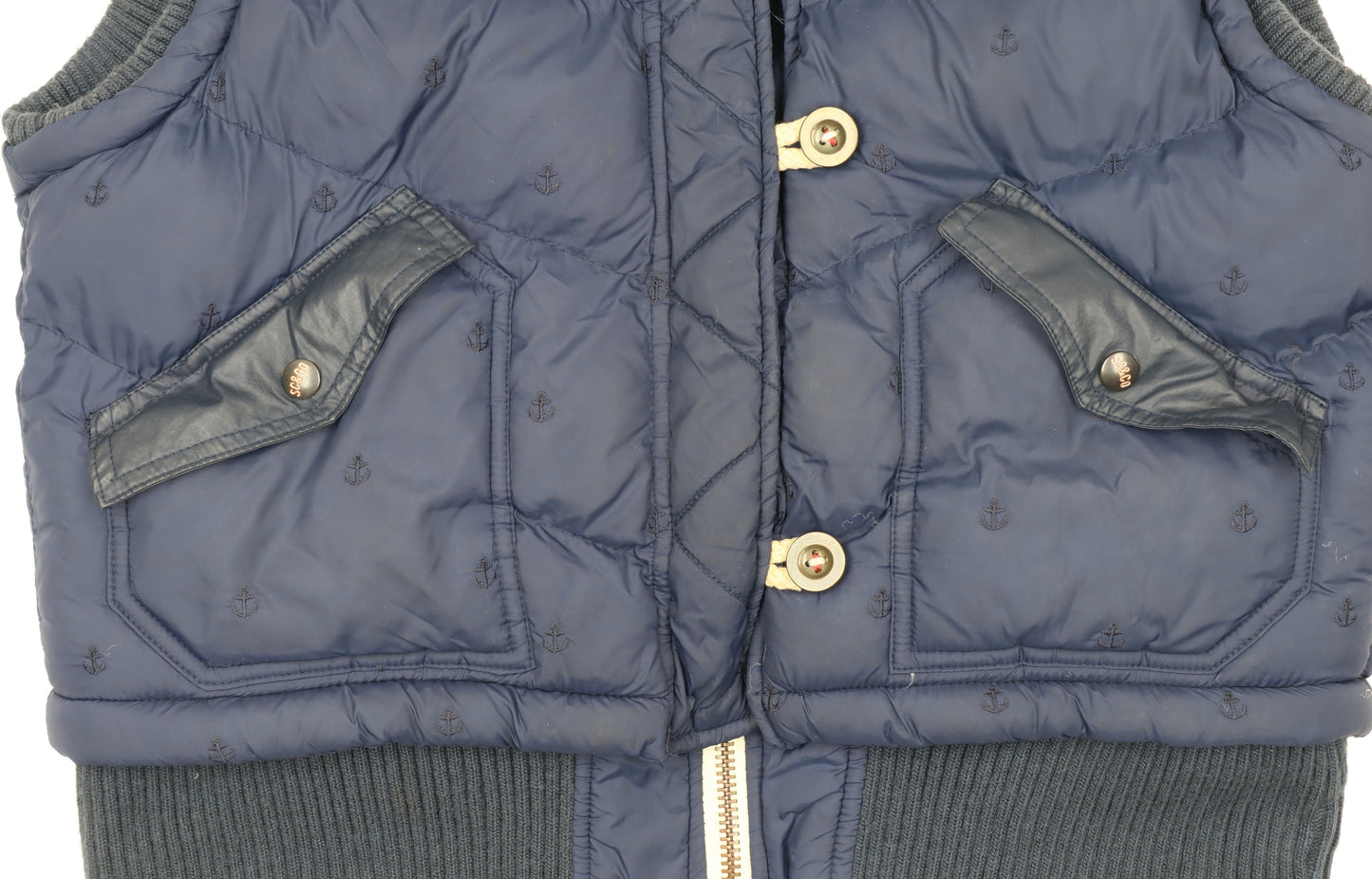 SoulCal & Co Women's Blue Hooded Puffer Waistcoat Size 16