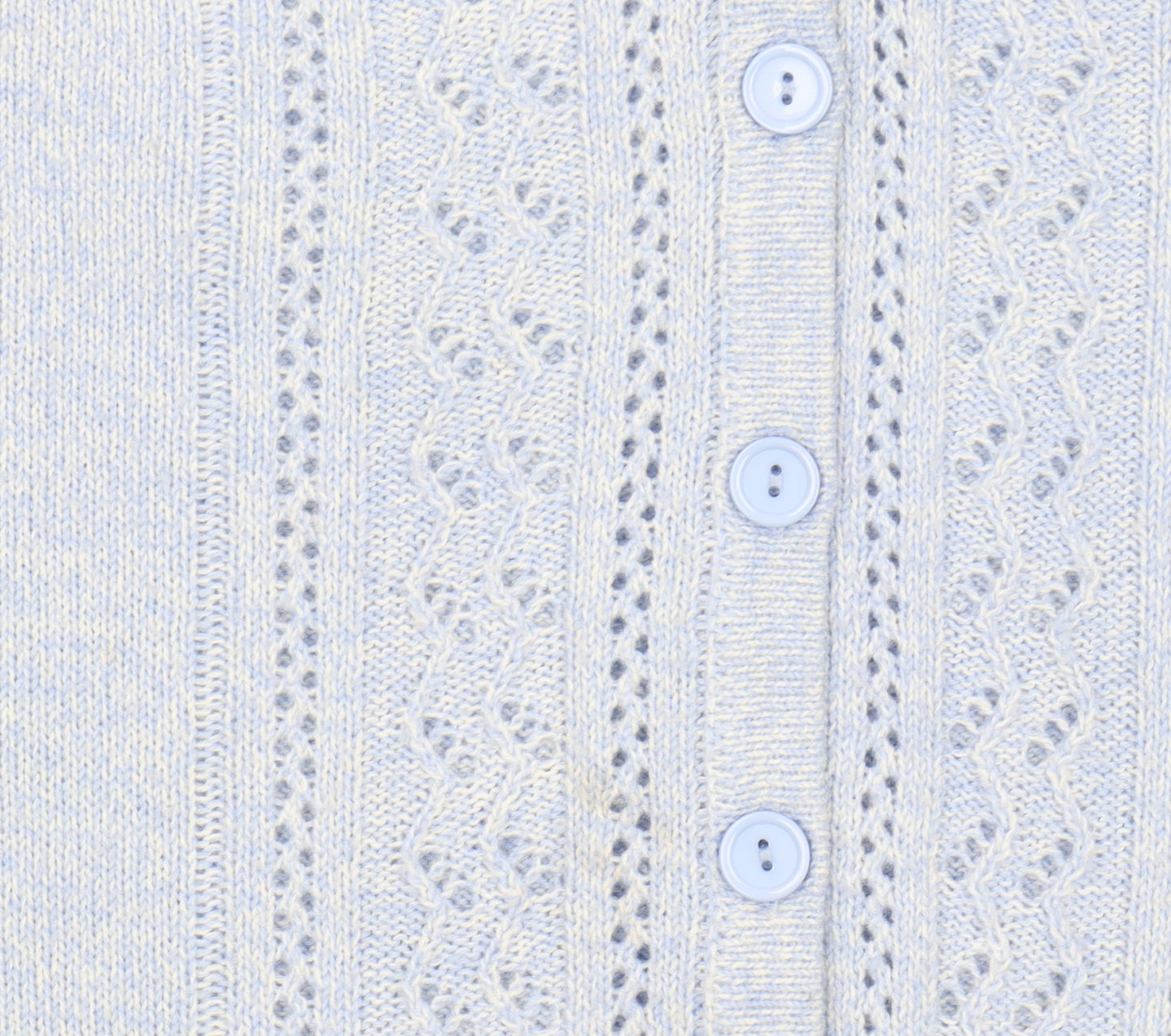 Isle Women Blue Cardigan Size 10-12 Acrylic Knit V-Neck