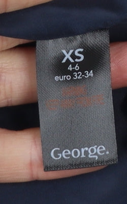 George Women's Blue Hooded Cotton Anorak Jacket XS
