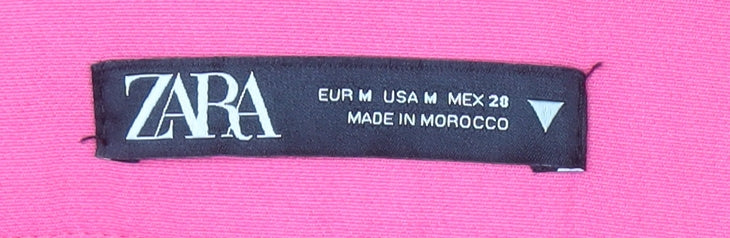 Zara Women Pink Flared Trousers Size M Cotton Blend